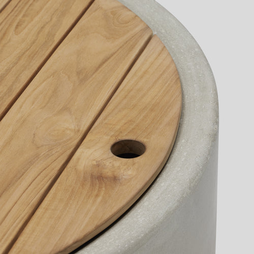 A studio photo of Rook Fire Table - Propane Stone