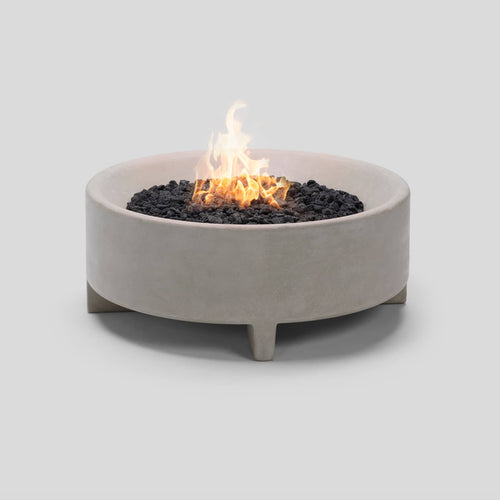 A studio photo of Rook Fire Table - Natural Gas Stone