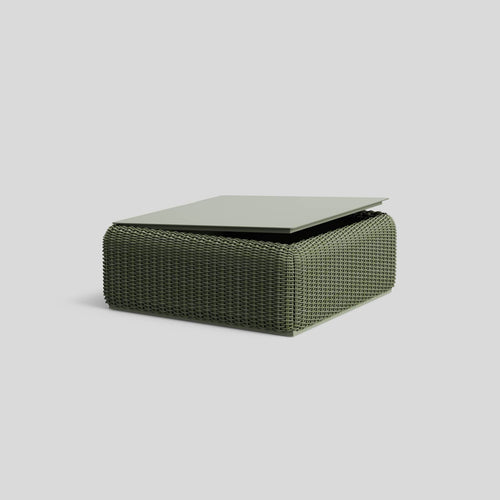 A studio photo of Roundabout Coffee Table Olive Wicker