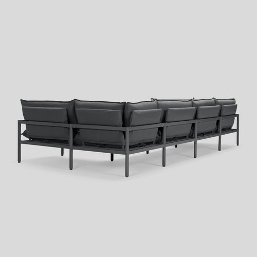 A studio photo of Terra Sectional Charcoal / Six Piece U-Shape