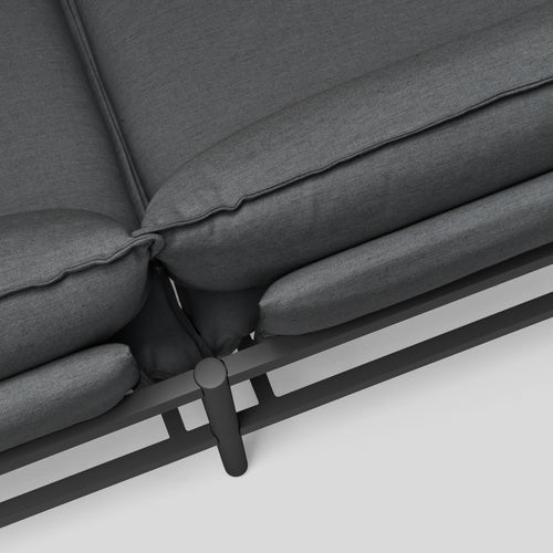 A studio photo of Terra Sofa Charcoal