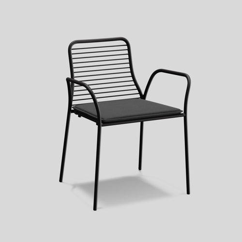 A studio photo of XY Dining Chair (Set of 2) Charcoal / Arm