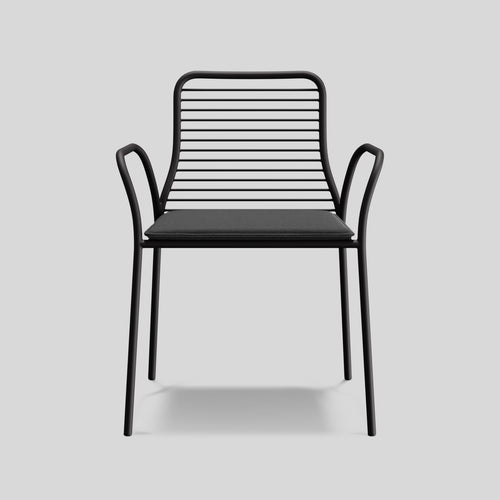 A studio photo of XY Dining Chair (Set of 2) Charcoal / Arm