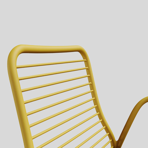 A studio photo of XY Dining Chair (Set of 2) Yellow / Arm