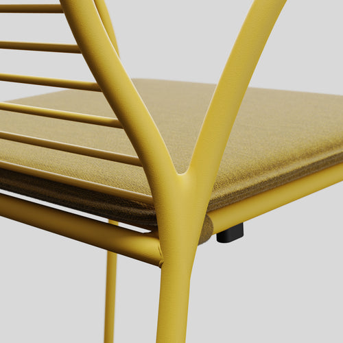 A studio photo of XY Dining Chair (Set of 2) Yellow / Arm