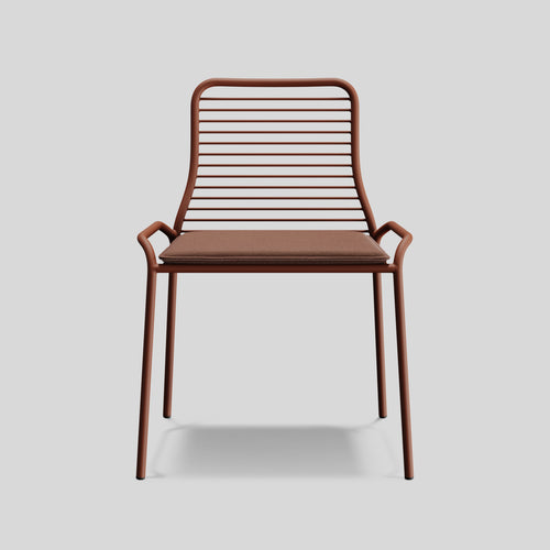 A studio photo of XY Dining Chair (Set of 2) Rust / Armless
