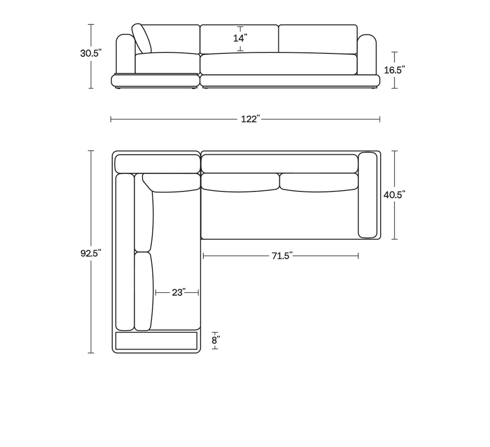 A product dimensions graphic