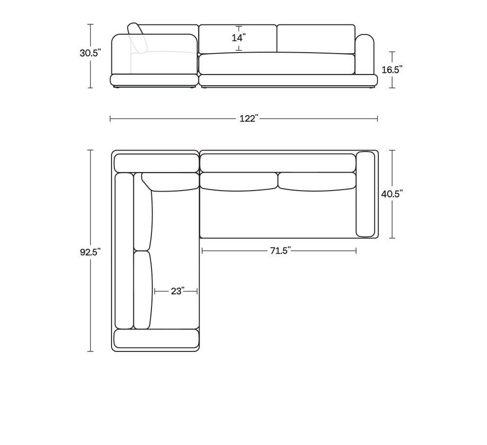 A product dimensions graphic