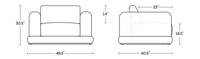 A product dimensions graphic