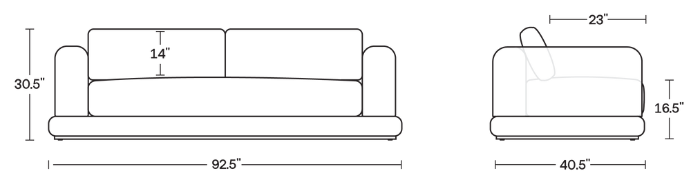 A product dimensions graphic