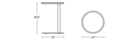 A product dimensions graphic