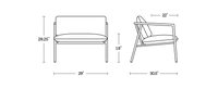 A product dimensions graphic