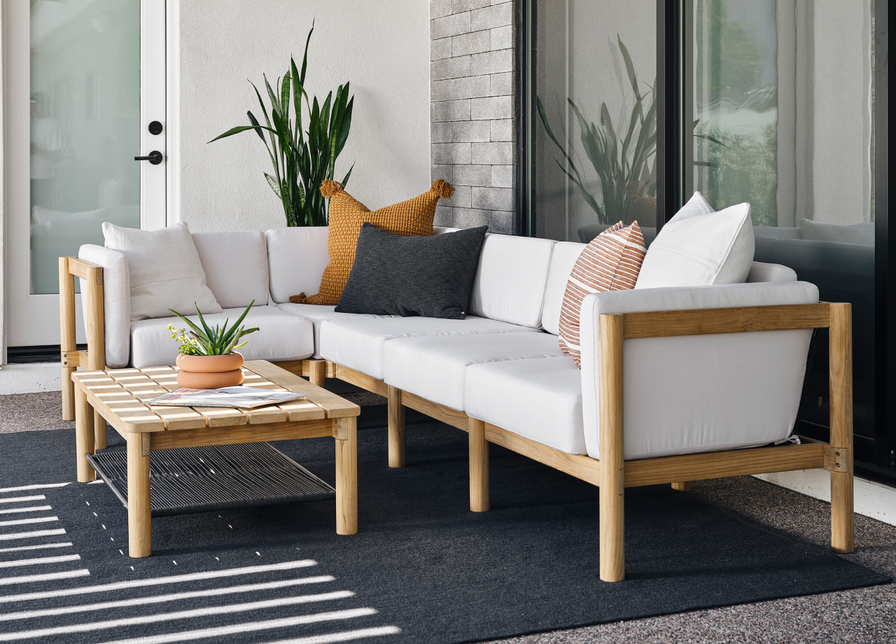 haven modular sectional in canvas