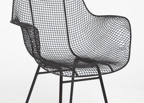 Detail of wrought iron outdoor chair
