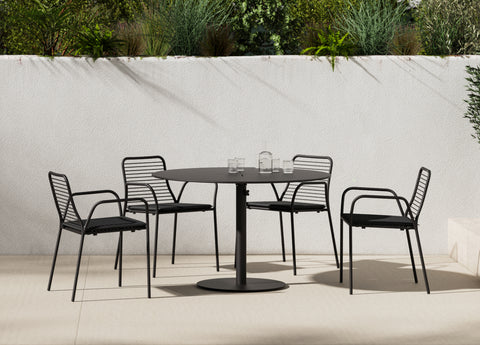 Outdoor dining table and chairs