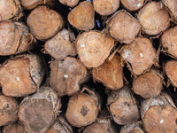 A stack of teak lumber