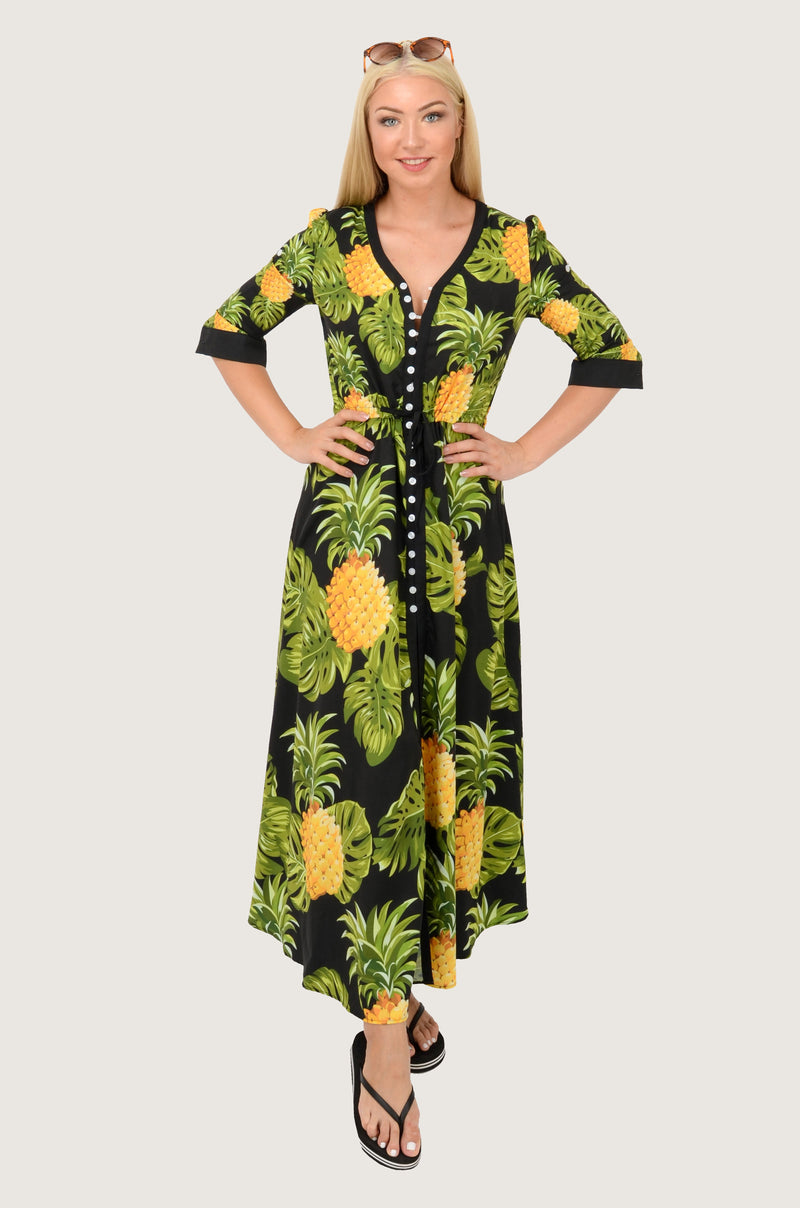 pineapple maxi dress