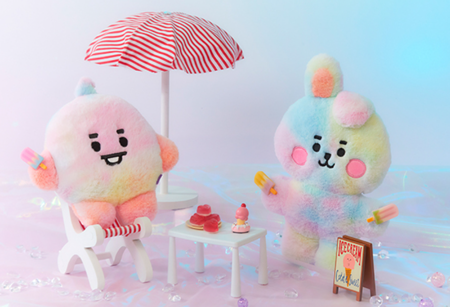 BT21 Official Baby Rainbow Flat Fur Standing Doll – k-cutiestar