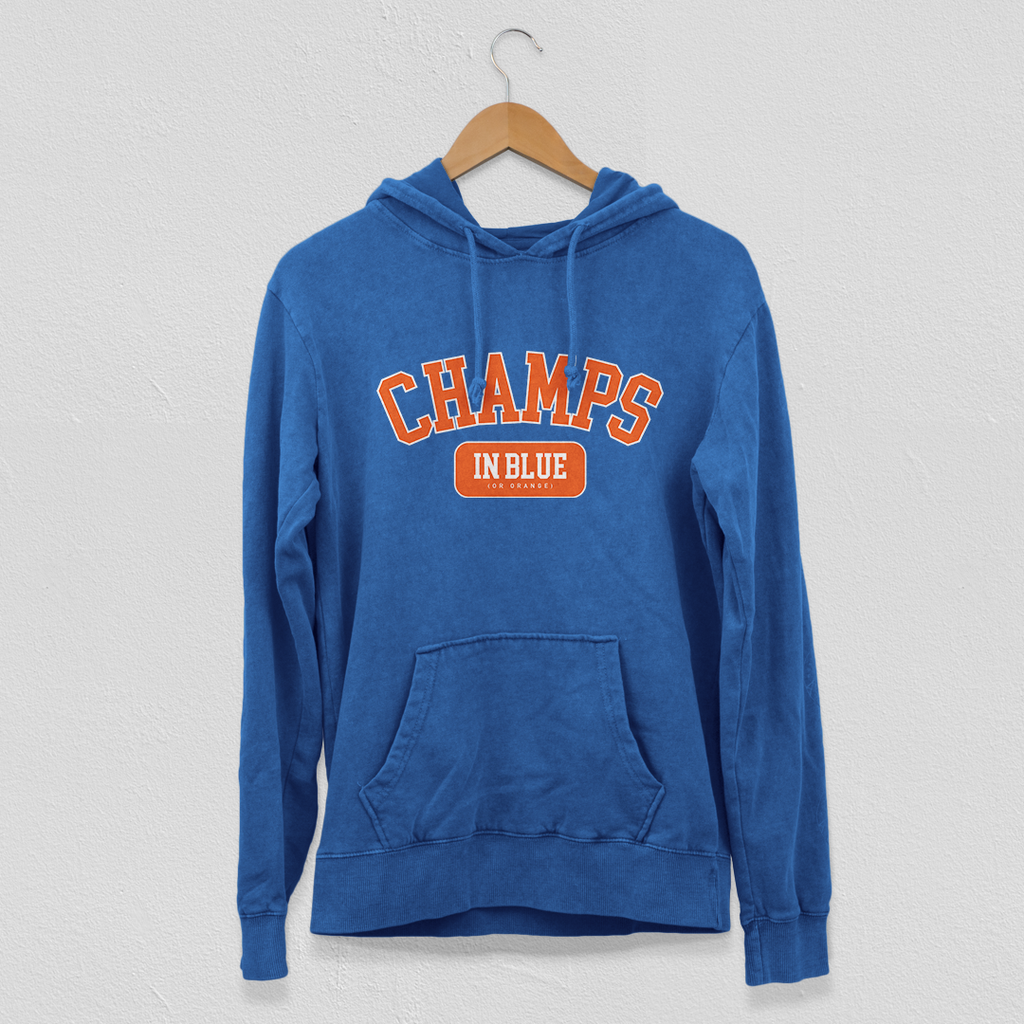 grey champion logo hoodie