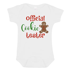 Official Cookie Tester  | Christmas | Baby Vest Bodysuit Onesie