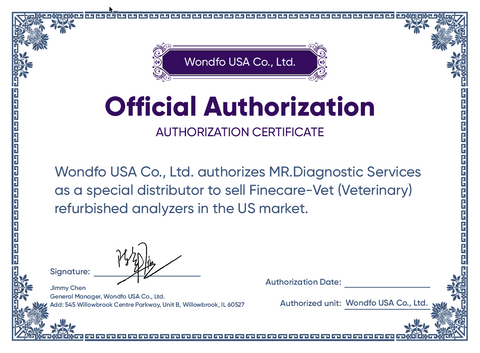 Wondfo Recertification Certificate for MRDS