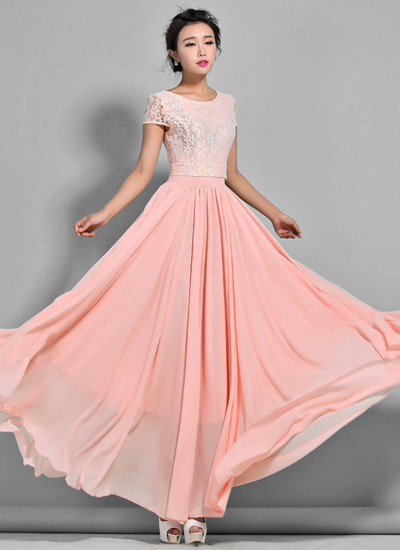 dusty rose maxi dress with sleeves