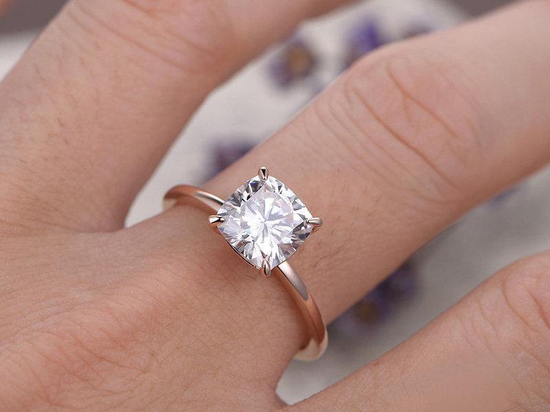 1 Carat Cushion cut solitaire 