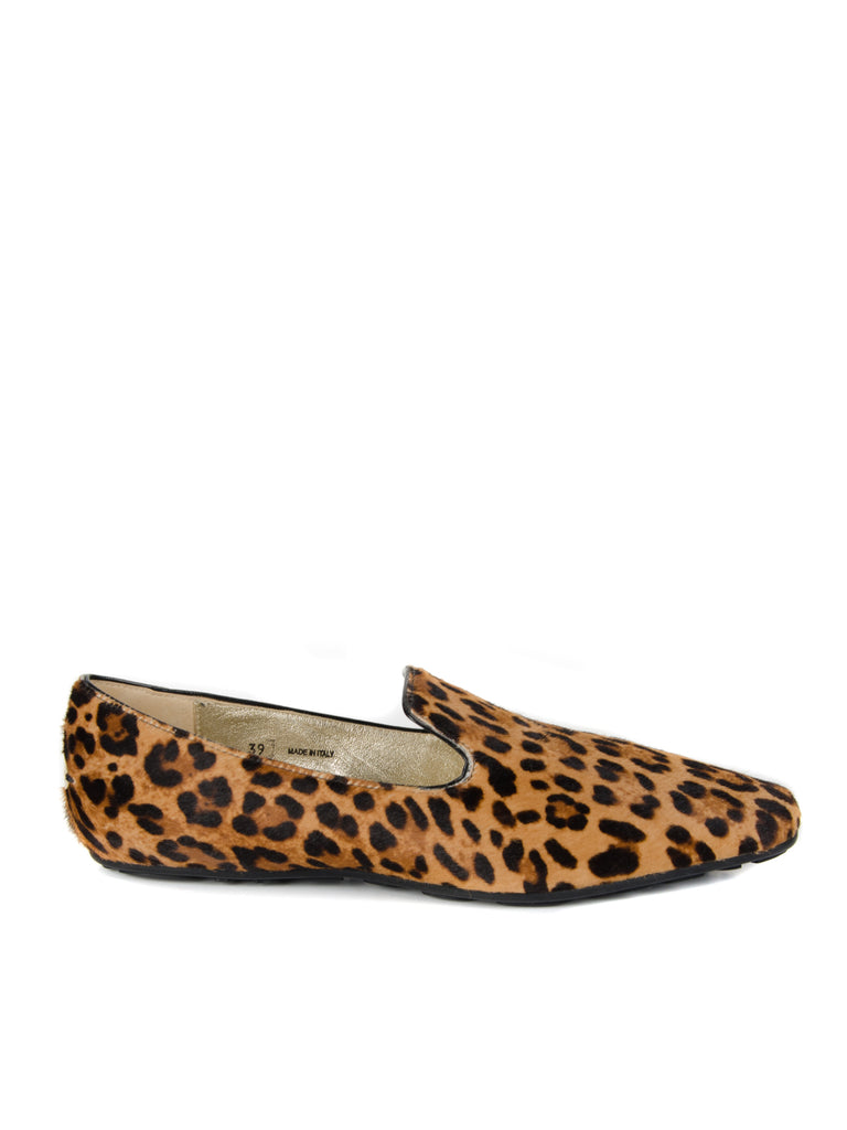 authentic JIMMY CHOO Leopard Pony Hair Flat Loafers EU 39 – Roh-Roh