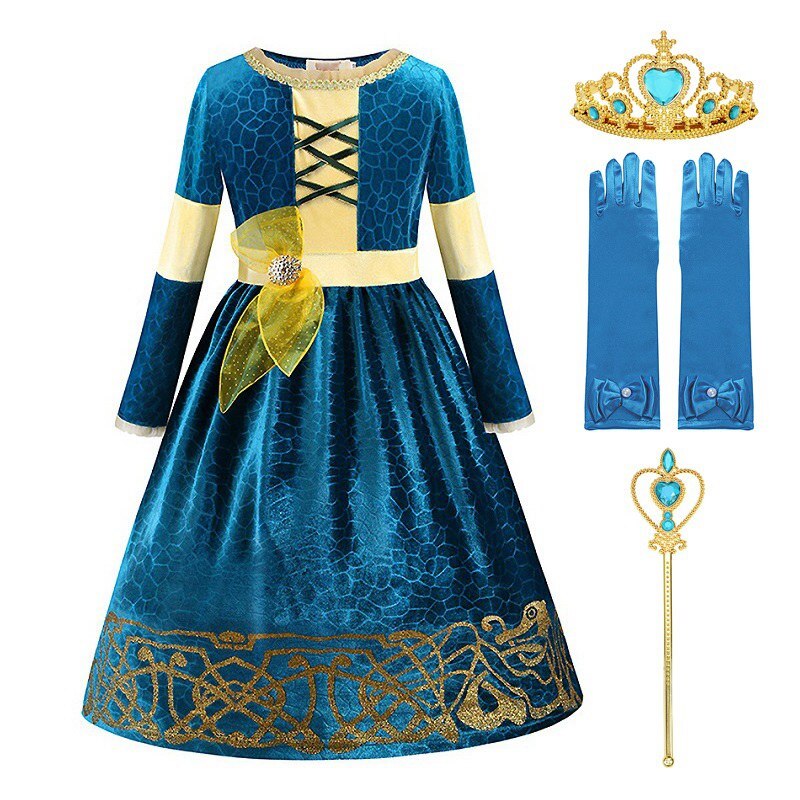 vestido da princesa merida