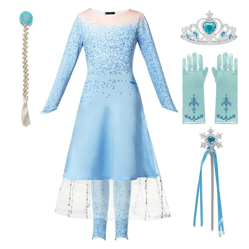 vestido de fantasia da frozen