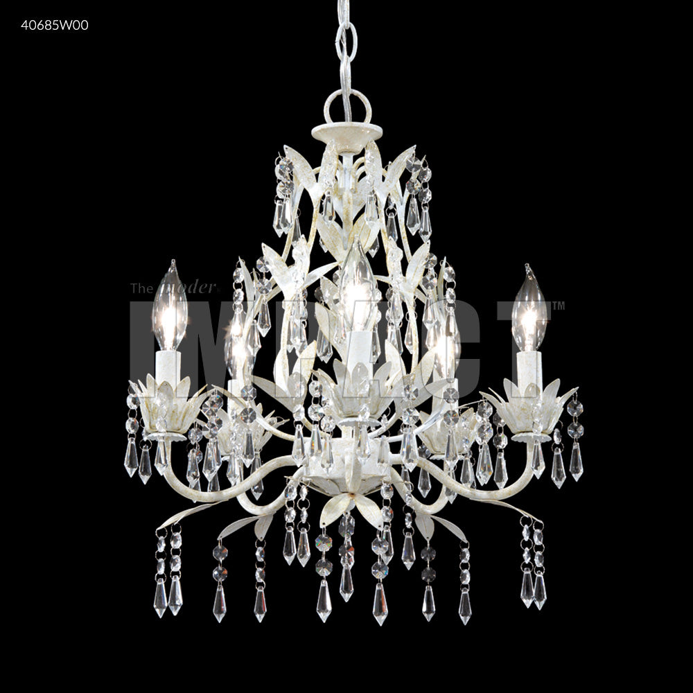 James R Moder 5 Arm Mini Crystal Chandelier