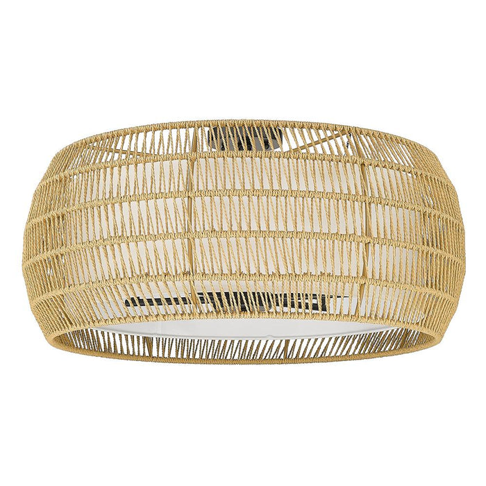 wicker flush mount light