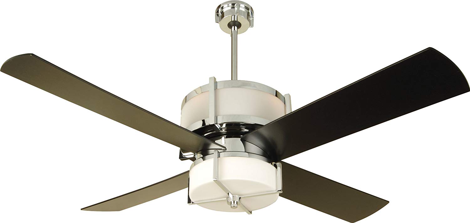 Craftmade Mo56ch4 56 Black Chrome Ceiling Fan Up Downlight W Remote