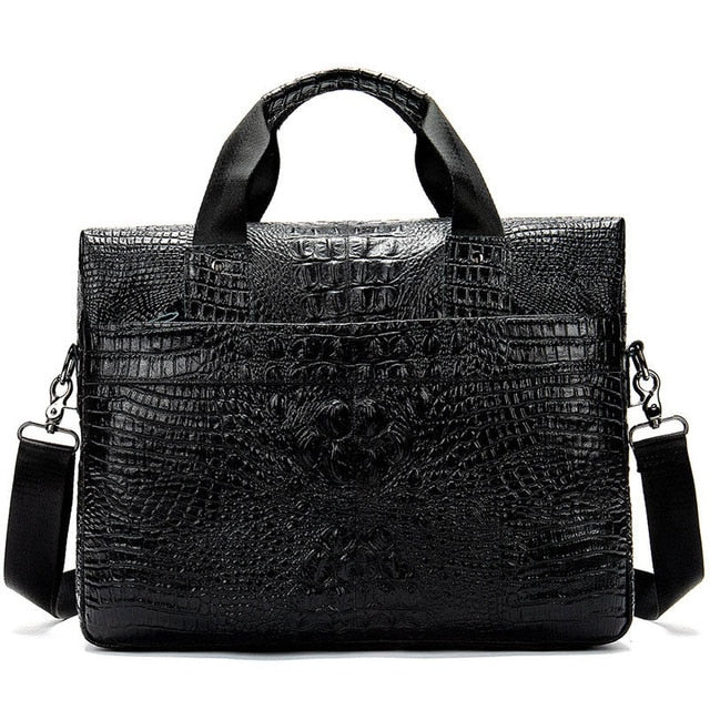 Luxury Croco Leather Laptop Bag 14-inch - Laptop Bags Australia