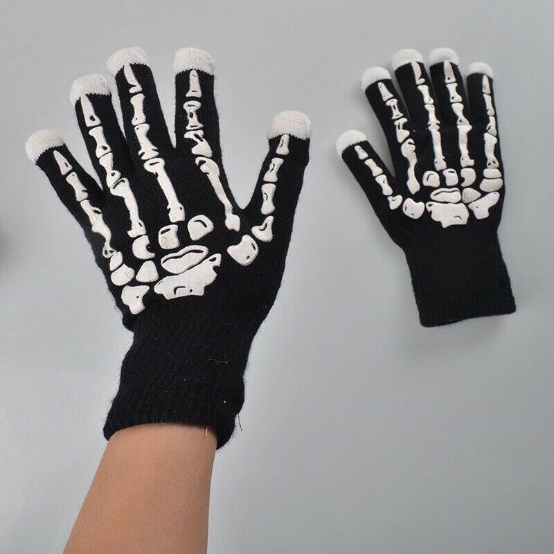 Halloween Skull LED Glowing Gloves