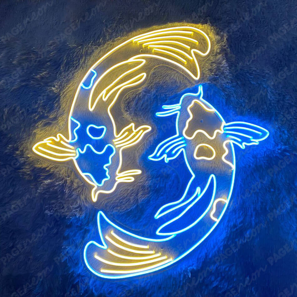 Glowneon Salmon Fish Neon Sign, Salmon Fish LED Sign, Handmade Fish Neon  Lights Wall Art