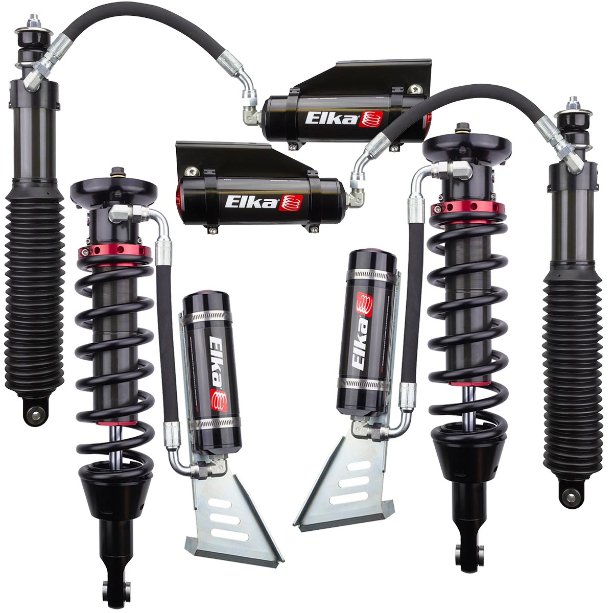 2010-2019 Toyota 4Runner Elka 2.5 Reservoir Front & Rear Shocks Kit with KDSS - Stock Geometry