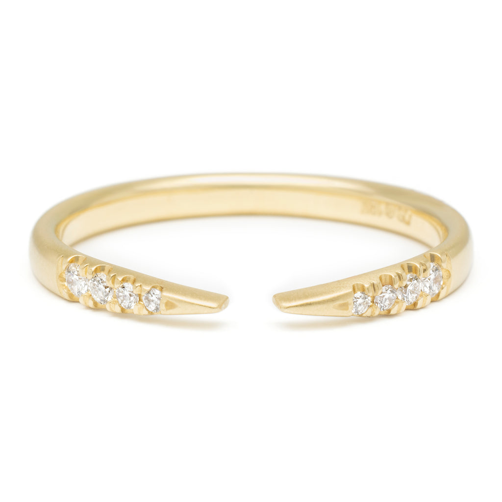 Open Tapered Band with Diamonds – Anne Sportun Fine Jewellery