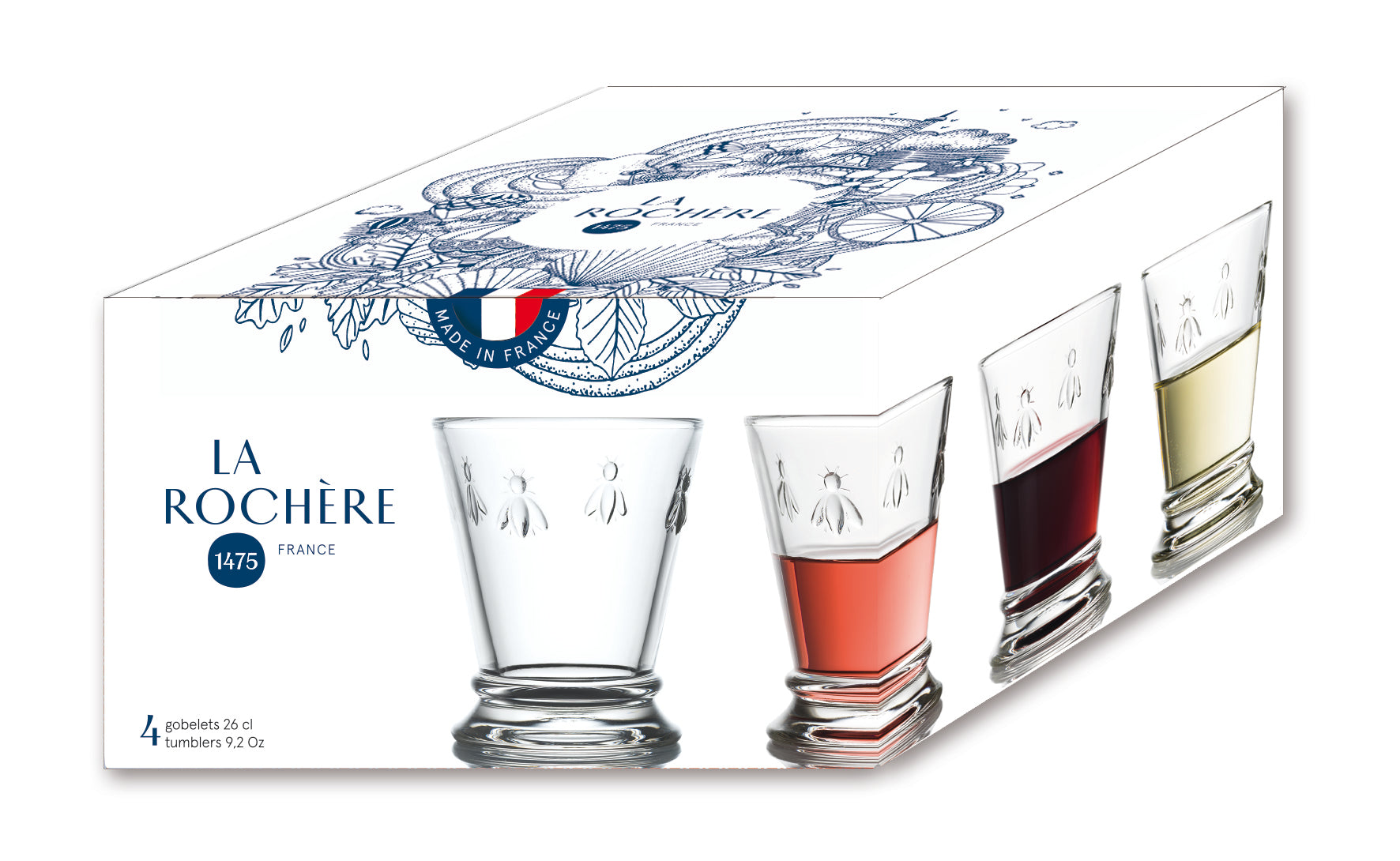 La Rochere Bee Water Glasses - Set of 6. Made In France! (637101). -  European Splendor®