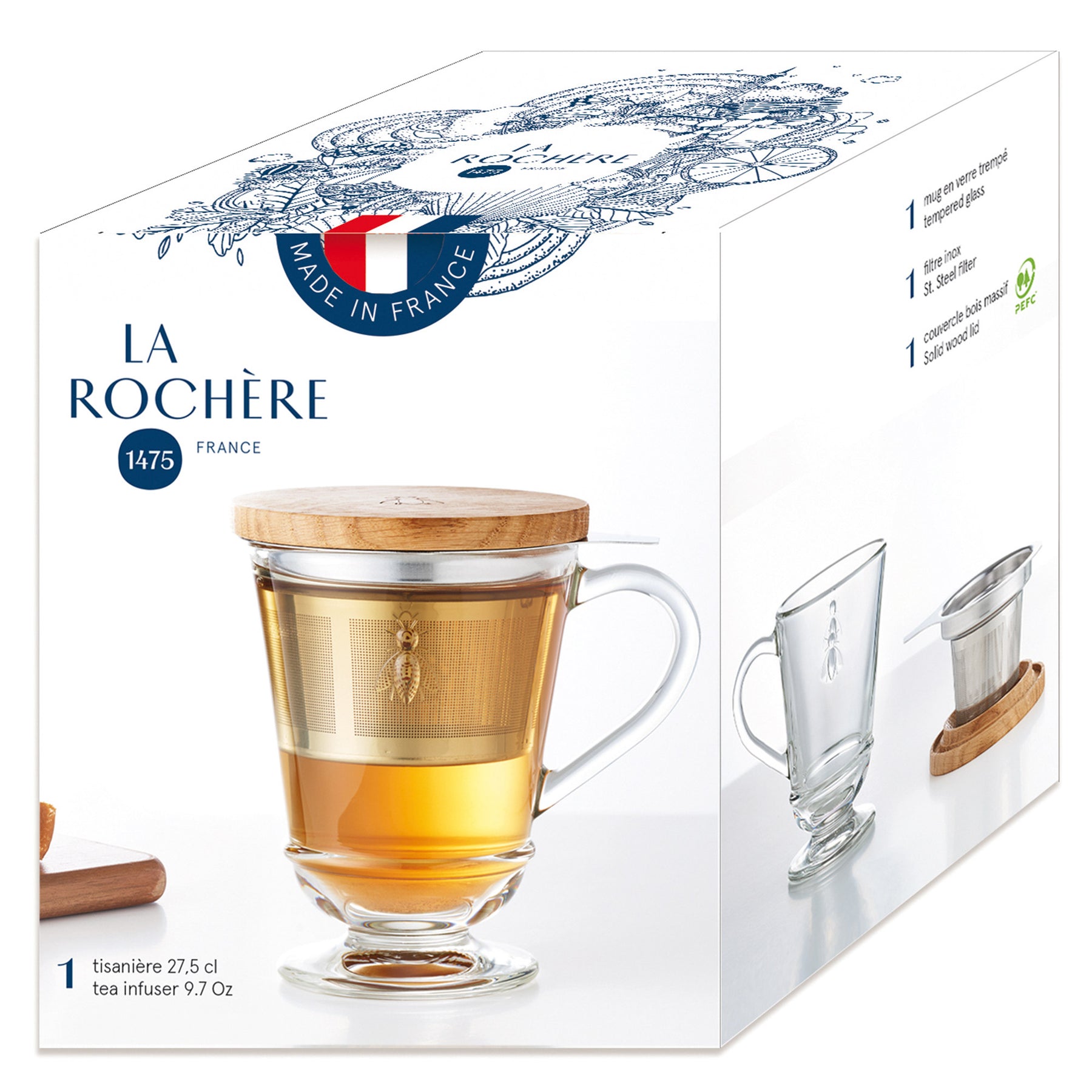 La Rochère Bee Coffee Mugs, Set of 6, Glass, Made in France on Food52