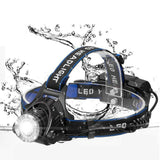 25000LM LED Headlamp Rechargeable Headlight Zoomable Head Torch Lamp Flashlight