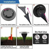 8 LED Solar Power Flat Buried Light In-Ground Lamp Outdoor Path Garden 1/24pc