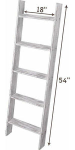 Blanket Ladder 4.5ft Premium Wood Rustic Decorative Quilt Blankets Holder Rack