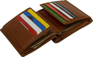 Genuine Leather Men's Bifold Wallet Slim Hipster Cowhide Credit Card New RFID