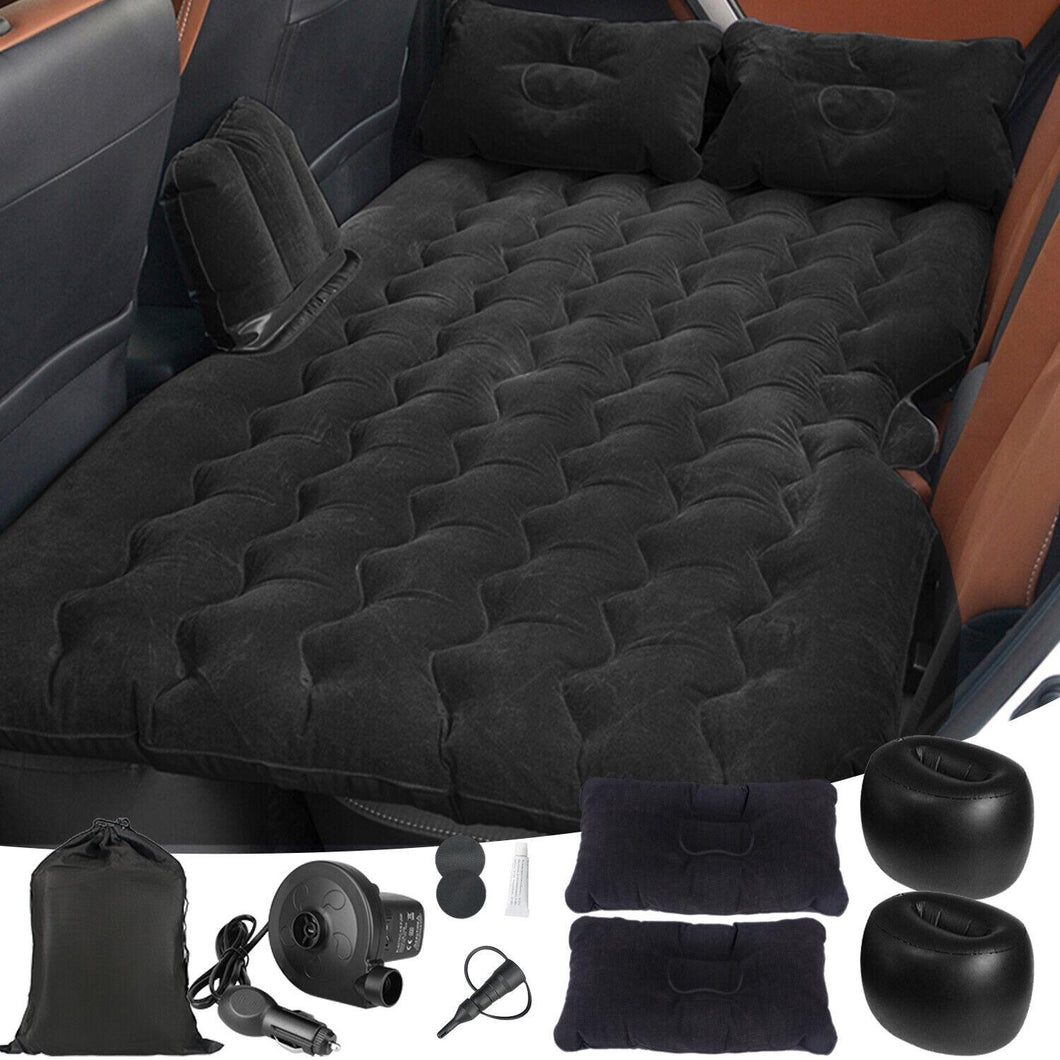 Inflatable Car Air Mattress Bed with Back Rear Seat Pump Portable Car Travel Bed