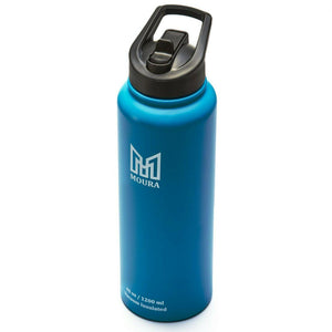 Water Bottle 40 oz Stainless Steel Insulated Double Wall comes with 2 lids, USA