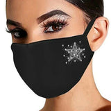 Reusable Fancy Going Out Fashion Face Mask With Sequin Bling Glitter Rhinestones