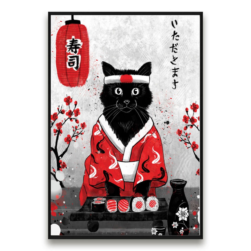 Tableau Japonais Chat Cuisinier Au Coeur Du Japon