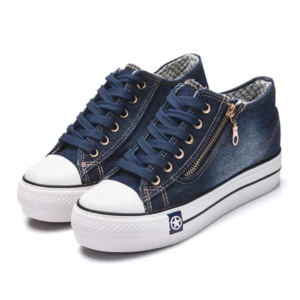 all star jeans plataforma