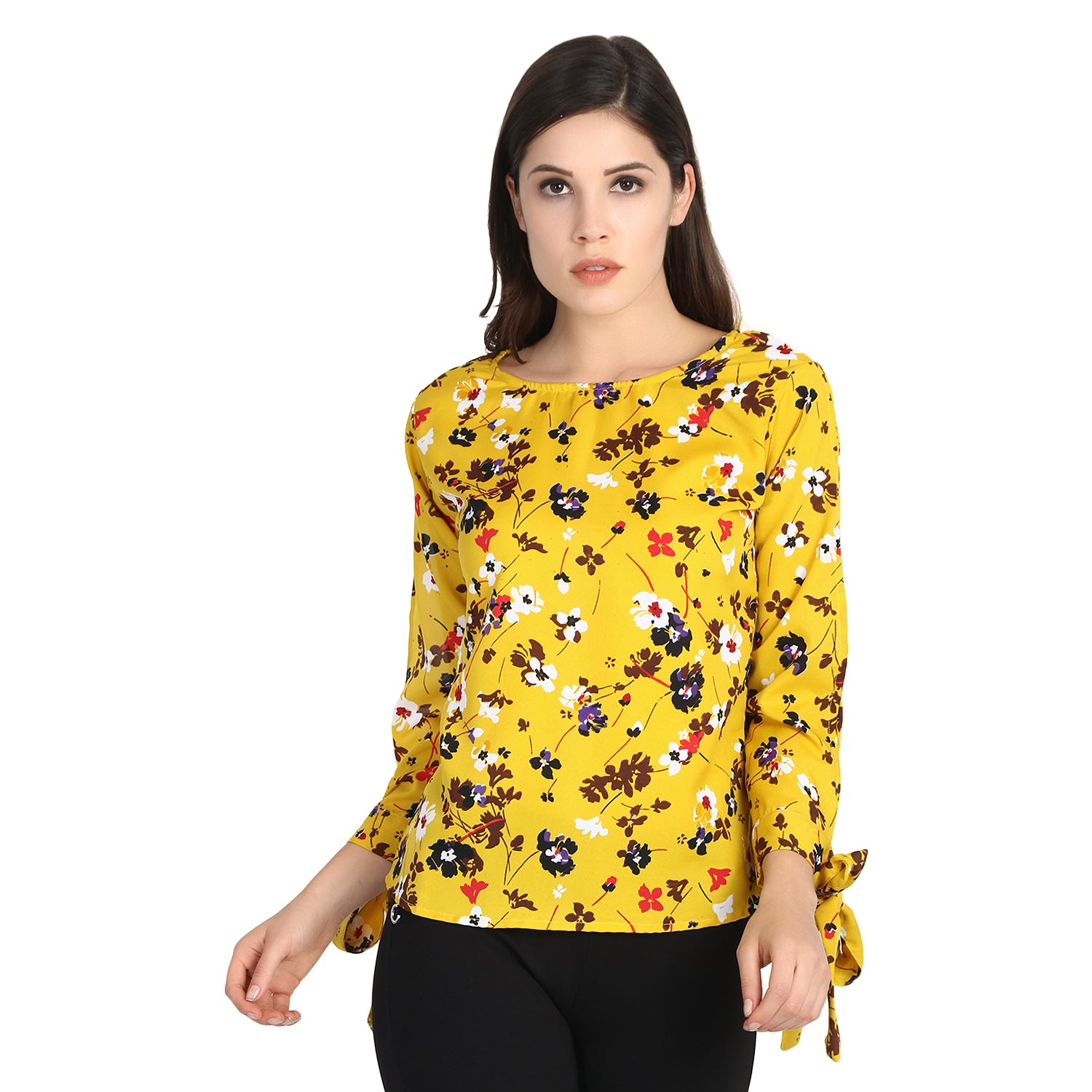yellow party wear top